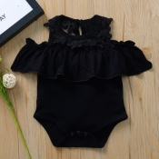 Lovely Stylish Hollow-out Black Girl One-piece Rom