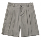 lovely Leisure Fold Design Grey Shorts