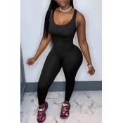 lovely Sportswear Basic Skinny Black One-piece Jum