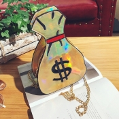 LW Chic Chain Strap Gold Crossbody Bags