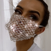 lovely Hollow-out Silver Face Mask