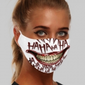 lovely Print White Girl Face Mask