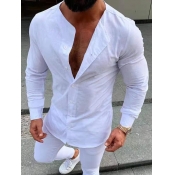 lovely Stylish Buttons Design White Shirt