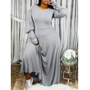 LW Plus Size Puffed Sleeves Loose Dress