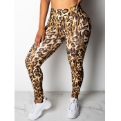 lovely Stylish Leopard Print Skinny Pants