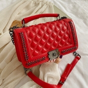 LW Chic Patchwork Red Crossbody Bags