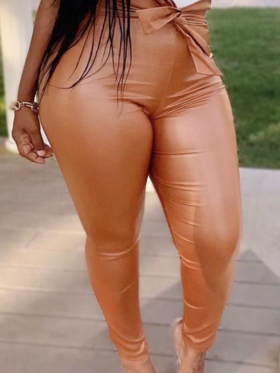 LW Plus Size Lace-up Skinny Pants