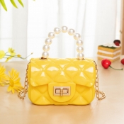 LW Trendy Chain Strap Yellow Crossbody Bags