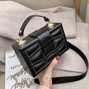 lovely Chic Chain Strap Black Messenger Bag