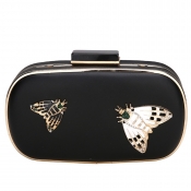 lovely Trendy Chain Strap Black Messenger Bag