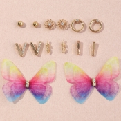 lovely Stylish Butterfly Gold Earring