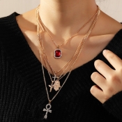 lovely Stylish Multilayer Gold Necklace