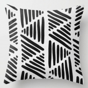 Lovely Chic Striped Print Black And White Decorati