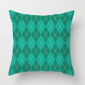 Lovely Cosy Print Green Decorative Pillow Case