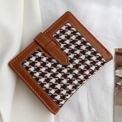 Lovely Casual Patchwork Brown Coin Purses