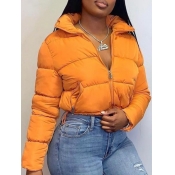 LW Turndown Collar Zipper Design Puffer Jacket