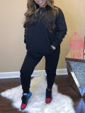 LW BASICS Dropped Shoulder Kangaroo Pocket Oversized Tracksuit Set