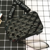 Lovely Trendy Letter Black Makeup Bag