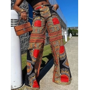 Lovely Bohemian Print Loose Black Pants