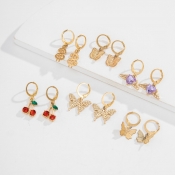 Lovely Stylish 6-piece Gold Earring