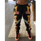 Lovely Street Print Black Pants