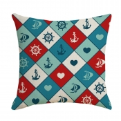 Lovely Cosy Print Red Decorative Pillow Case