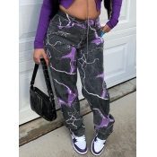 Lovely Street Tie-dye Purple Pants