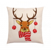 Lovely Trendy Print Red Decorative Pillow Case