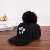 Lovely Casual Letter Black Hat