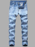 LW Men Stretchy Denim Nostalgic Retro Pocket Design Jeans