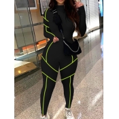 LW BASICS Sportswear Geometric Patchwork Black Two