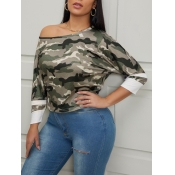 LW Casual Camo Print Blending T-shirt