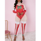 Lovely Sweet Christmas Day Print Patchwork Red One