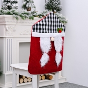 Lovely Christmas Day Plaid Print Patchwork Red Cha