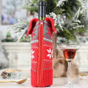 Lovely Christmas Day Floral Print Patchwork Red Wi