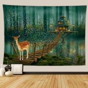 LW BASICS Animal Print Patchwork Green Wall Cloth