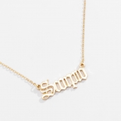 Lovely Casual Letter Gold Necklace
