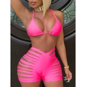 LW High-waisted Hollow-out Bikini Set