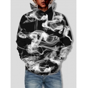 Lovely Street Smoke Print Patchwork Black Boy Hood