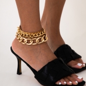 Lovely Casual Letter Hollow-out Gold Body Chain