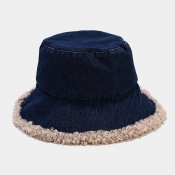 Lovely Trendy Patchwork Deep Blue Hat
