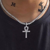 Lovely Stylish Cross Silver Necklace