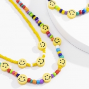 Lovely Sweet Smiley Multicolor Necklace(With Brace