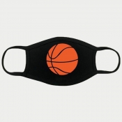 Lovely Casual Basketball Print Black Face Mask