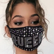 Lovely Rhinestone Decorative Carbon Black Face Mas