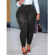 Lovely Sportswear High-waisted Striped Black Leggi
