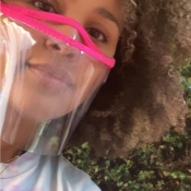Lovely Casual See-through Patchwork Pink Face Mask