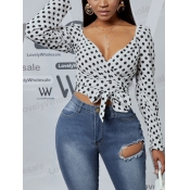 Lovely Sweet Cross-over Bandage Design Dot Print B