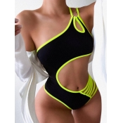 Lovely Chic One Shoulder Bandage Hollow-out Design