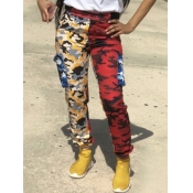 LW Street Camo Print Side Pocket Multicolor Pants